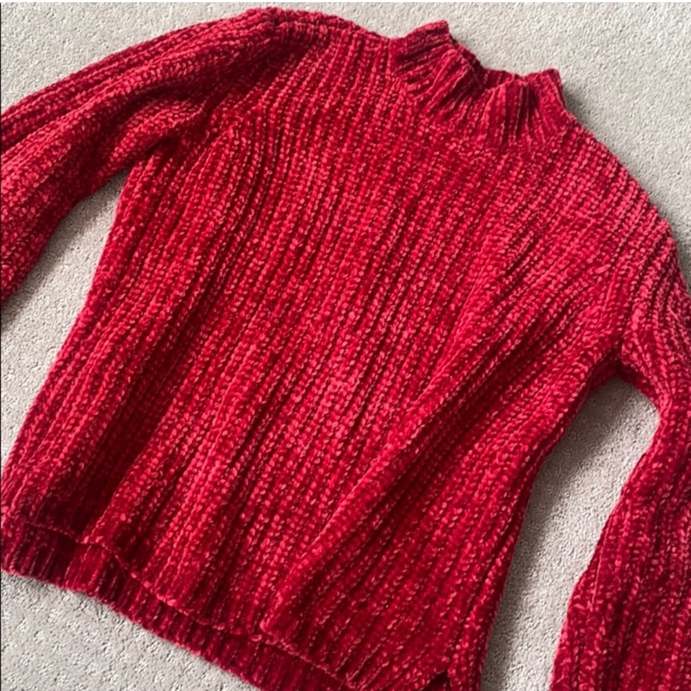 Moving Sale! 525 America Red Turtleneck Sweater Chunky Knit Cozy